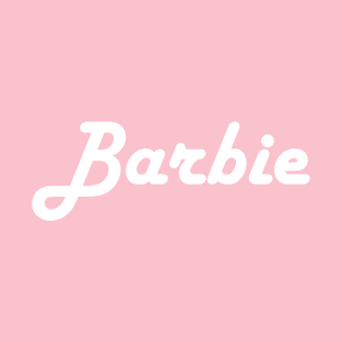 Barbie - White & Pink logo T-Shirt