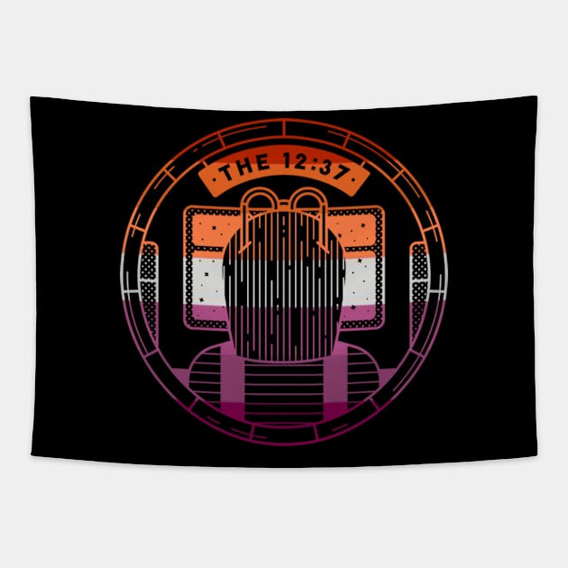 Pride Logo - Orange Lesbian Flag Tapestry by the1237