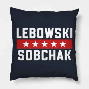 Vote Lebowski Sobchak 2024 Funny The Dude Political Campaign Pillow
