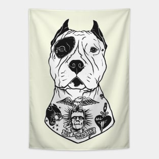 AMERICAN PITBULL TATTOOED Tapestry