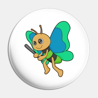 Butterfly Baseball Baseball bat Pin