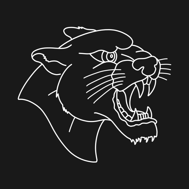 HomeSchoolTattoo Panther (WHITE) by HomeSchoolTattoo