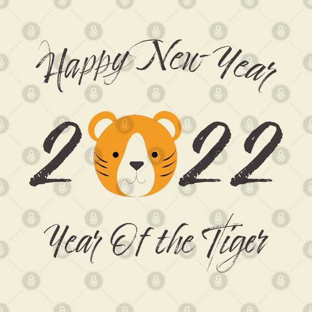 Happy New Year 2022 Year of the Tiger by Hedgie Designs