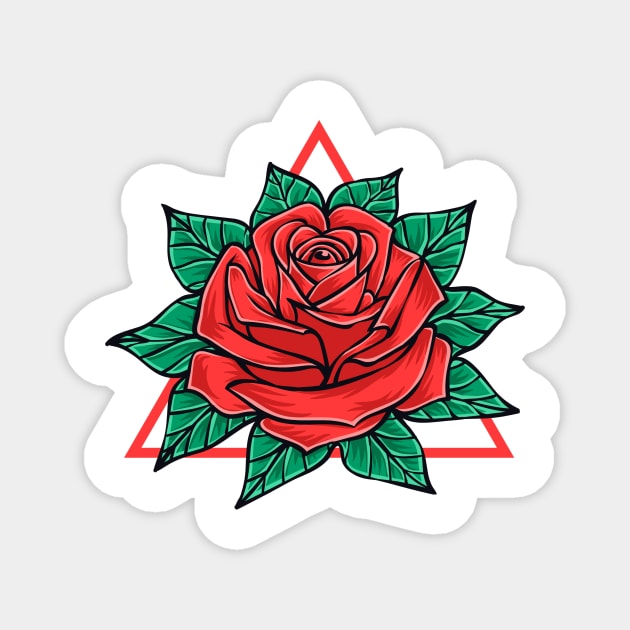 Red Rose Magnet by WorldOfArt