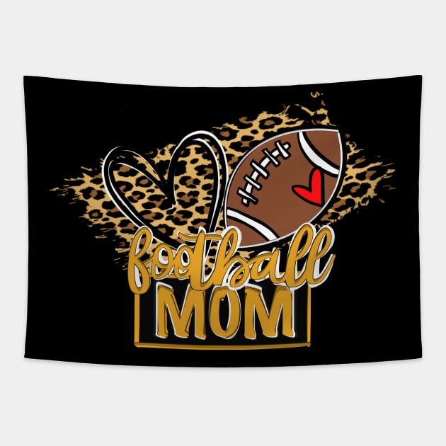 Football Mom Black and Gold Tapestry by Sheila’s Studio