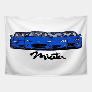 MX5 Miata Generations Blue Tapestry