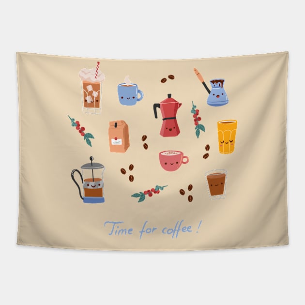 Time for coffee! Tapestry by Origami Studio