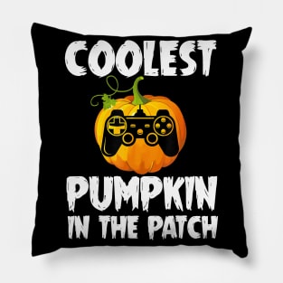 Coolest Pumpkin In Patch Video Gamer Halloween Costume Pillow