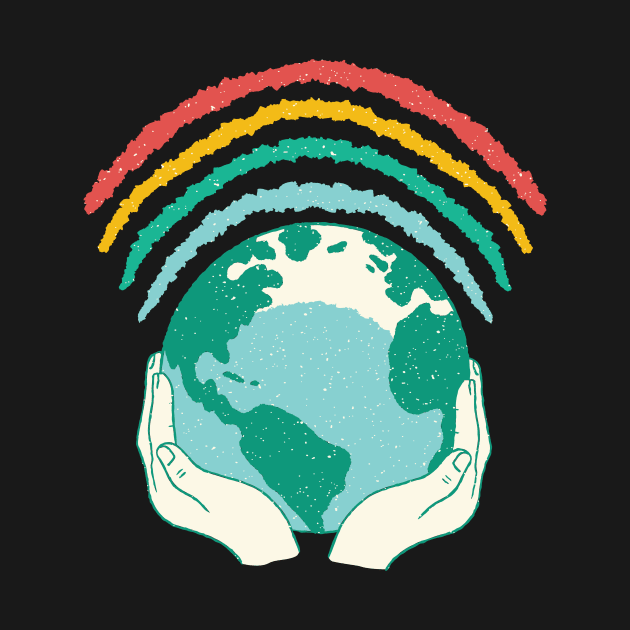 Earth Day 2024 Environmental Awareness Rainbow by Visual Vibes