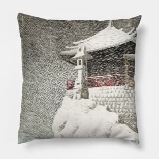 Kannon Temple at Abuto by Kawase Hasui Pillow