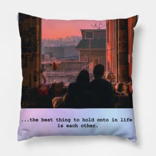 happy life couple quotes, and youth who in love Pillow