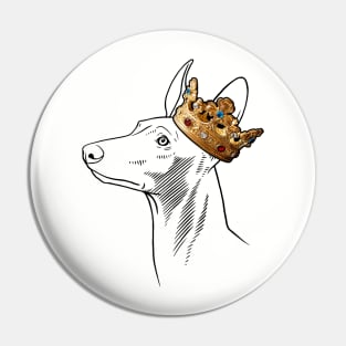 Pharaoh Hound Dog King Queen Wearing Crown Pin