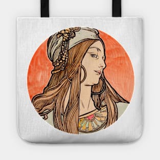 Vintage art portrait Tote