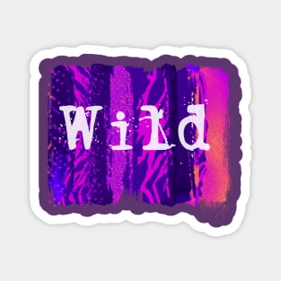 Neon wild brush strokes Magnet