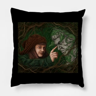 The Secret Garden - digital painting Pillow