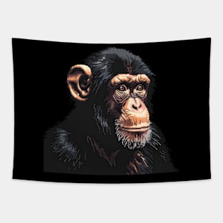 Chimpanzee in Pixel Form Tapestry