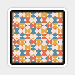 Geometric Groovy Retro Pattern Magnet