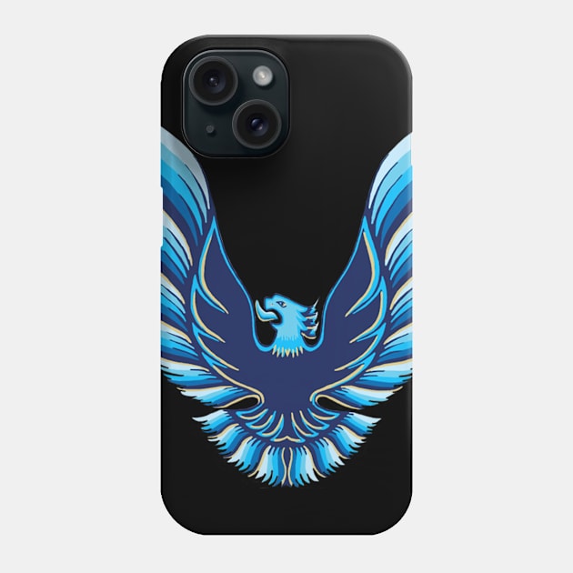 Pontiac Firebird Trans AM Logo (Blue) on front and back Phone Case by Permages LLC