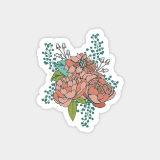 Moody Florals - Teal Magnet