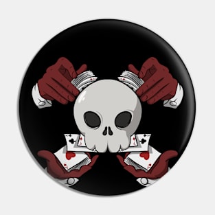 Croupiers crew Jolly Roger pirate flag (no caption) Pin