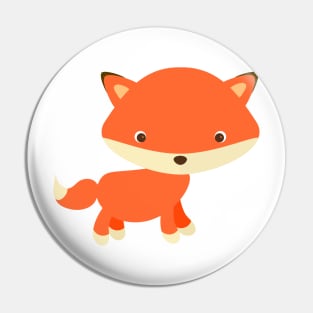 Playful red fox cute animal kawaii woodland creature fairytale children kids whimsical Pin