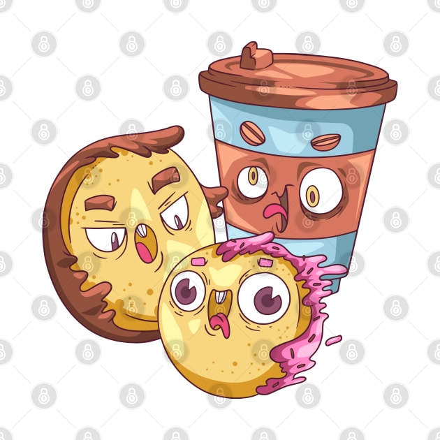 Cookie Coffee Funny by Mako Design 