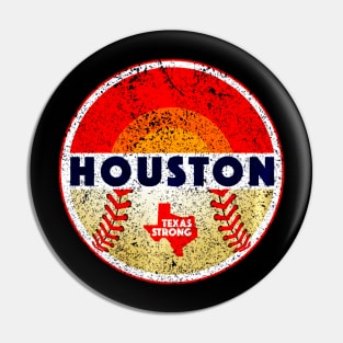 Cool Houston Texas Strong Baseball Pin