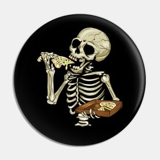 Pizza Lover, Funny Skeleton, Eating Pizza Pin