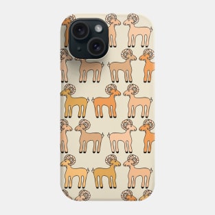 Cute Mouflon Pattern (Mountain Goat) Phone Case