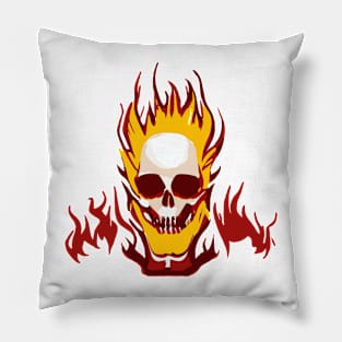 The Fiery Skull Pillow