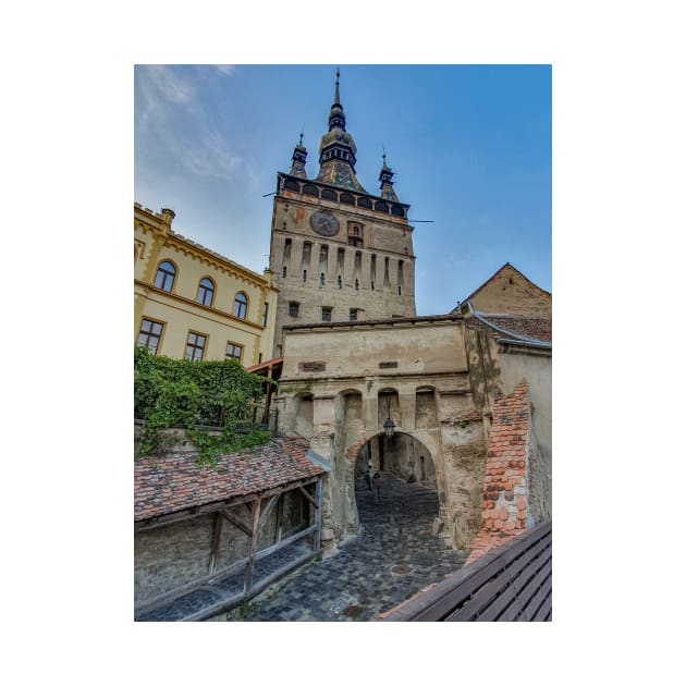 Sighisoara Clock Tower view by TDArtShop