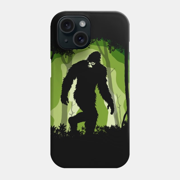 Sasquatch in The Forest Phone Case by nickbeta