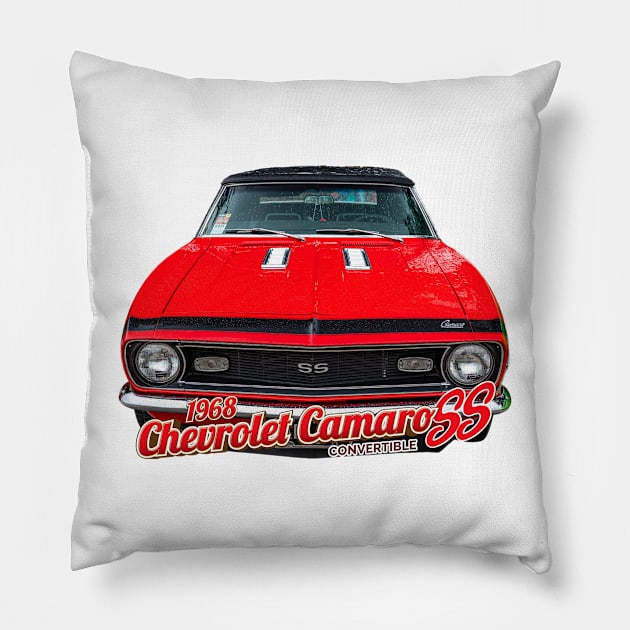 1968 Chevrolet Camaro SS Convertible Pillow by Gestalt Imagery