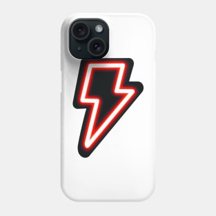 Neon Red Lightning Bolt Phone Case