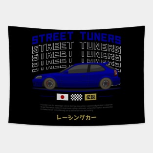 Midnight Racer Blue EK 9 JDM Tapestry