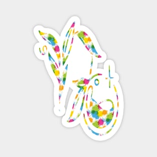 colorful floral Capricorn Magnet