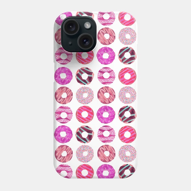 Donuts Magenta Phone Case by CatCoq