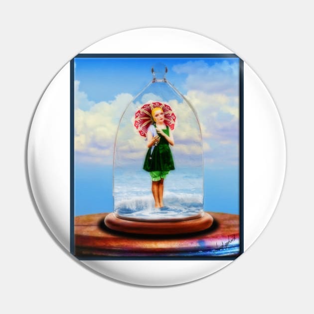 The Bathing Beauty Under Glass Pin by rgerhard