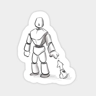 Robot with puppy Magnet