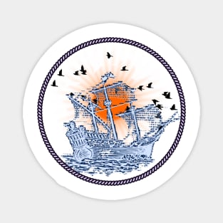 Adventure Awaits: Sailing into Destiny Magnet