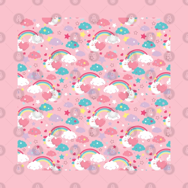 Cute  Unicorn seamless pattern by Saya Raven