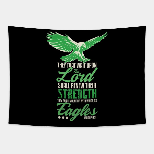 Wings like Eagles Isaiah 40 31 Christian Scripture Tapestry by aneisha