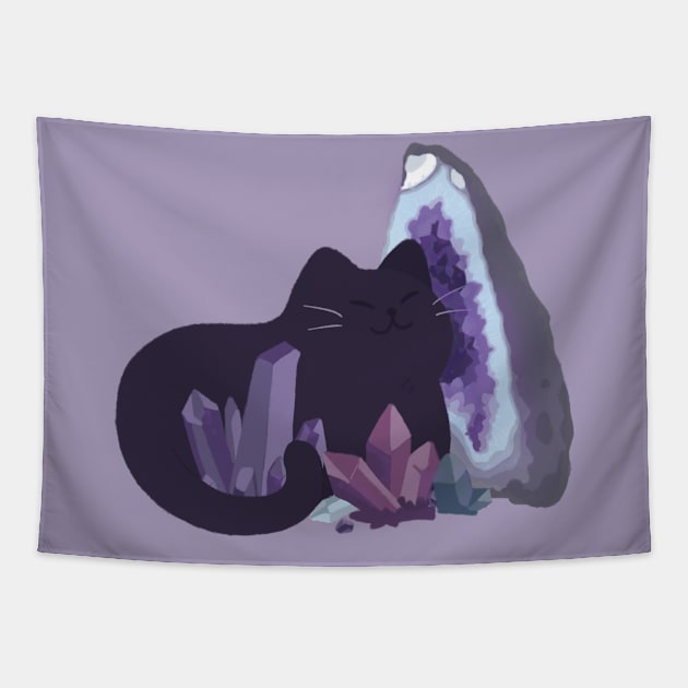 Crystal Cat Tapestry by mussyhead