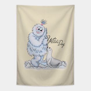 Cute Cryptid - Yeti Tapestry