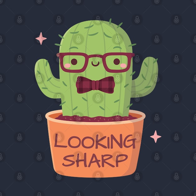 Cute Cactus Looking Sharp Pun by rustydoodle