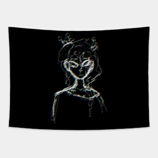 Swamp Glitch Outline Tapestry