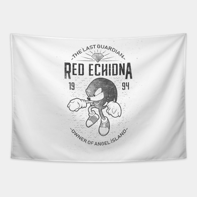 Red echidna Tapestry by Cromanart