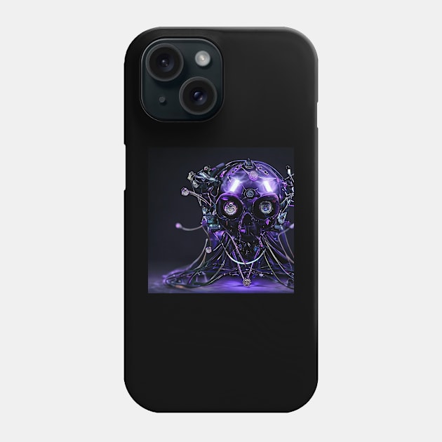 Alien DJ Skull Phone Case by Pebbles Joy Designs