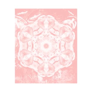 Kaleidoscope of butterflies in rose quartz T-Shirt