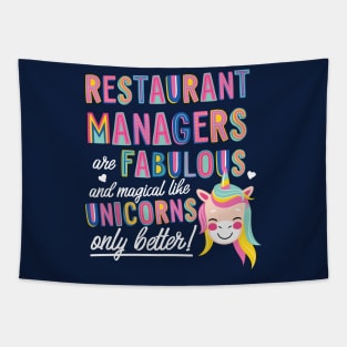 Restaurant Managers are like Unicorns Gift Idea Tapestry